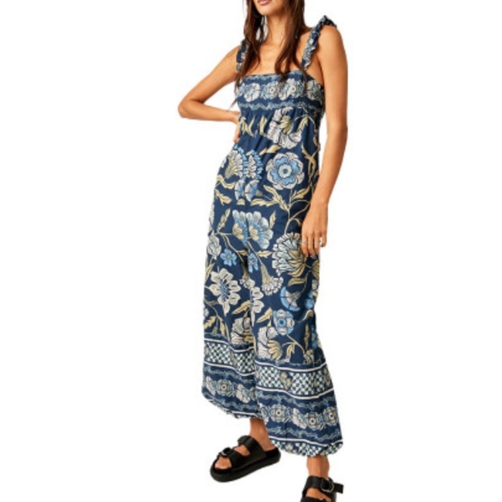 NWT Free People floral jumpsuit S - Picture 3 of 15